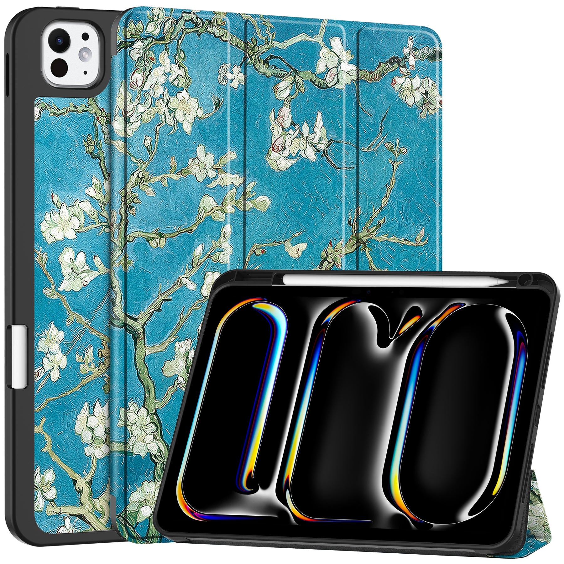 For iPad Pro 11 (2024) Case Pattern Printing PU Leather Tri-fold Stand Cover with Pen Slot For iPad Pro 11 (2024) Case Pattern Printing PU Leather Tri-fold Stand Cover with Pen Slot